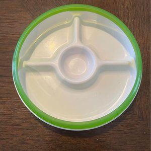 Green OXO Divided Plate